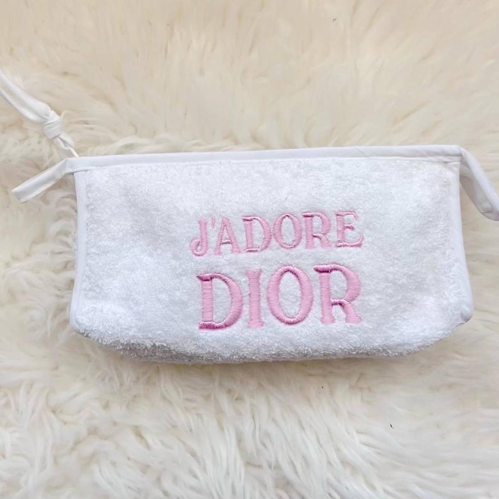 Authentic Christian Dior Pink Jadore Dior Towel Bag Purse